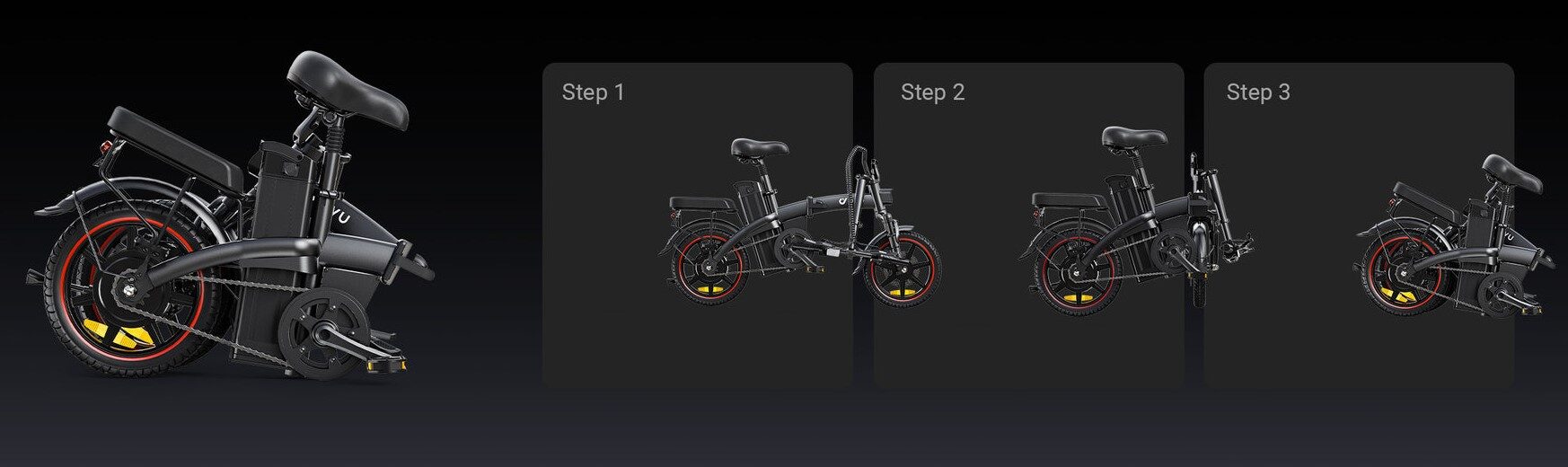 Lekki składany rower elektryczny DYU A5 14 cali – kompaktowy e-bike z zasięgiem do 60 km na wspomaganiu 26 Lekki składany rower elektryczny DYU A5 14 cali – kompaktowy e-bike z zasięgiem do 60 km na wspomaganiu 14