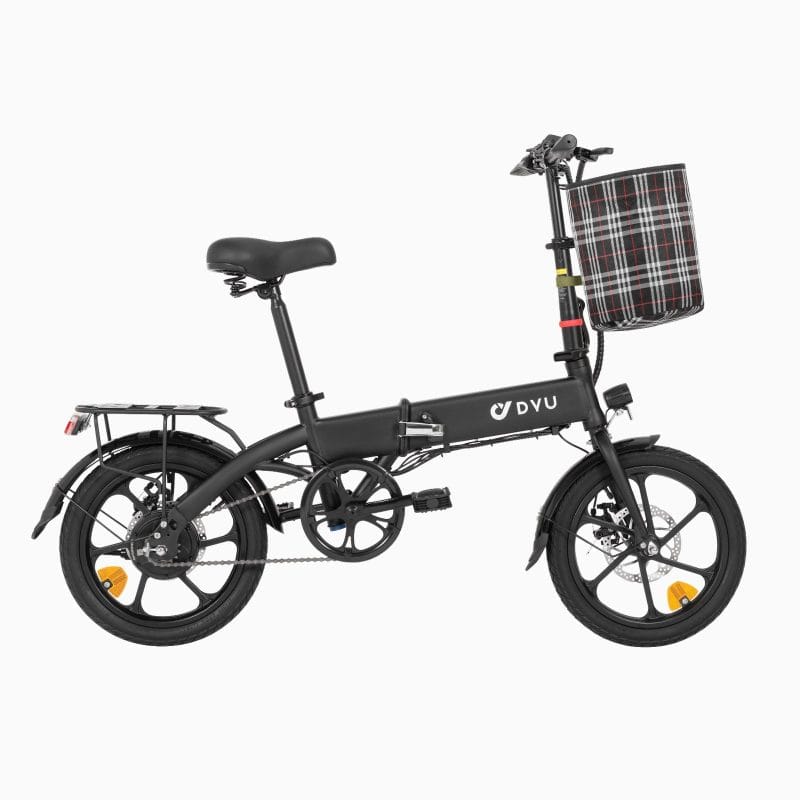 Rower Elektryczny DYU A1F 16" Składany Koszyk Zasięg 40km
