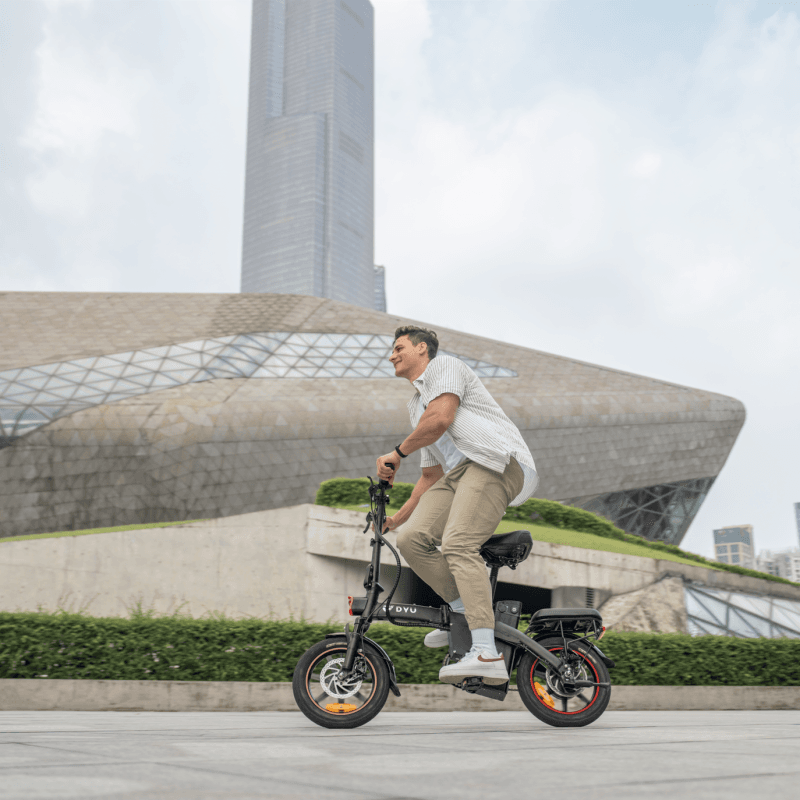 Lekki składany rower elektryczny DYU A5 14 cali – kompaktowy e-bike z zasięgiem do 60 km na wspomaganiu 21 Lekki składany rower elektryczny DYU A5 14 cali – kompaktowy e-bike z zasięgiem do 60 km na wspomaganiu 9