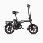 Lekki składany rower elektryczny DYU A5 14 cali – kompaktowy e-bike z zasięgiem do 60 km na wspomaganiu