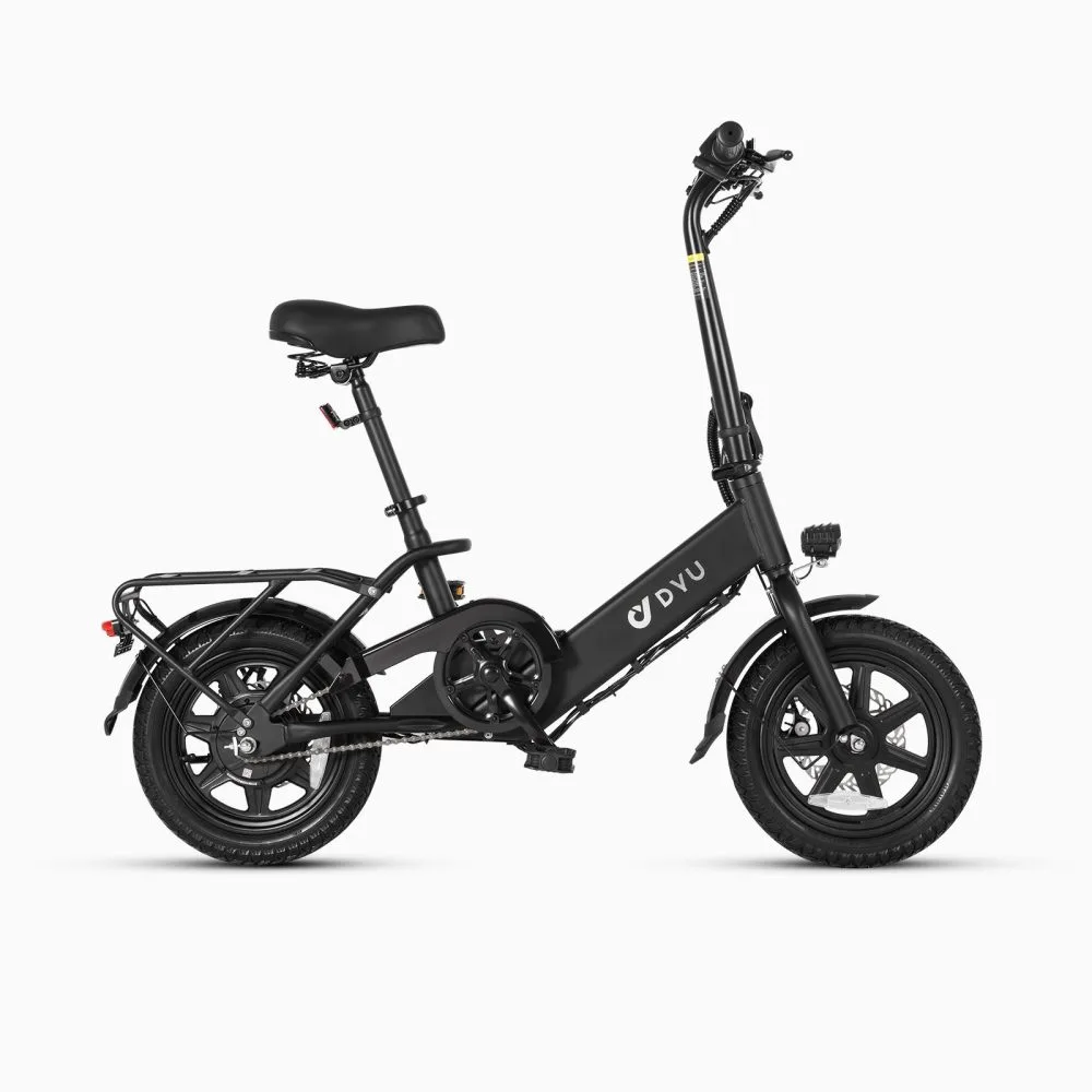 Składany rower elektryczny DYU C3 14″ – lekki e-rower miejski, zasięg 34 km, bateria 36 V 7,5 Ah