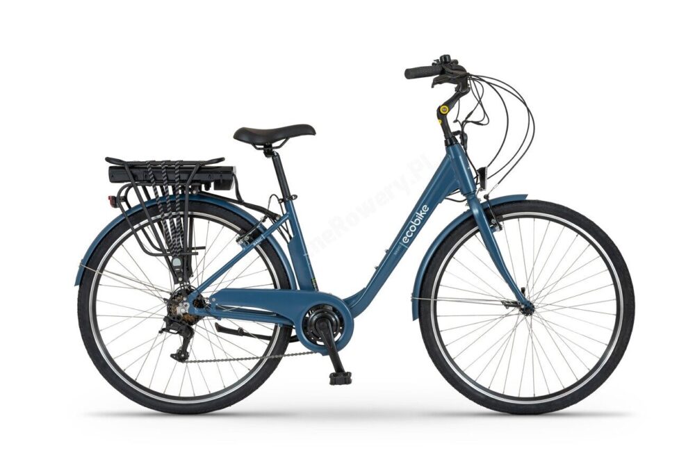 Ecobike Basic Petrol Blue 2025 – Nowoczesny miejski rower elektryczny z zasięgiem do 90 km