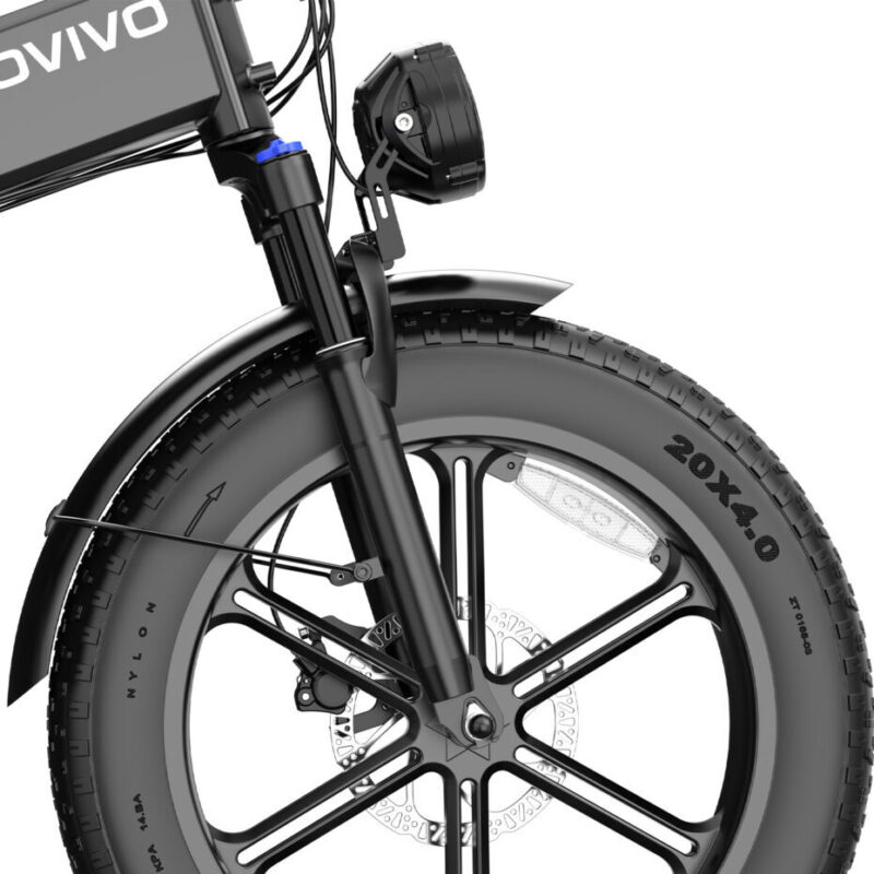 Alternative view of Składany e-rower OVIVO V2 PRO 2.0 czarno-żółty – 250 W, bateria 48 V 20 Ah, zasięg do 130 km