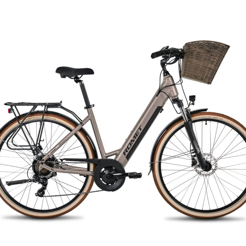 Alternative view of Romet Wave AN 1.0 504Wh z koszem – Stylowy rower elektryczny do miasta