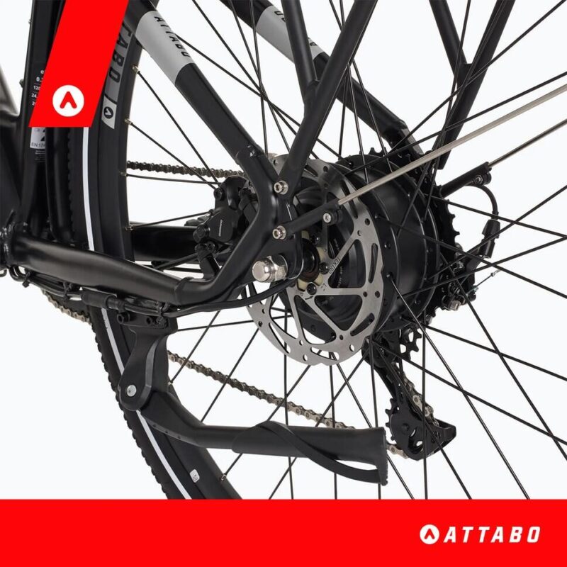 ATTABO E‑SPATE 2.0 – rower trekkingowy elektryczny 28″ • 36 V 15 Ah • zasięg do 150 km 5 ATTABO E‑SPATE 2.0 – rower trekkingowy elektryczny 28″ • 36 V 15 Ah • zasięg do 150 km 2