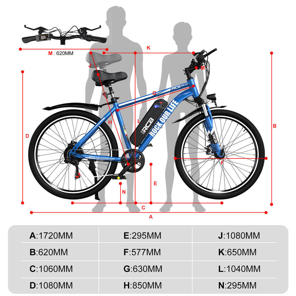 Rower elektryczny RCB-RK15 26″ 250 W – zasięg 30–50 km, 7 biegów, hamulce tarczowe 3 Rower elektryczny RCB-RK15 26″ 250 W – zasięg 30–50 km, 7 biegów, hamulce tarczowe - obrazek 3