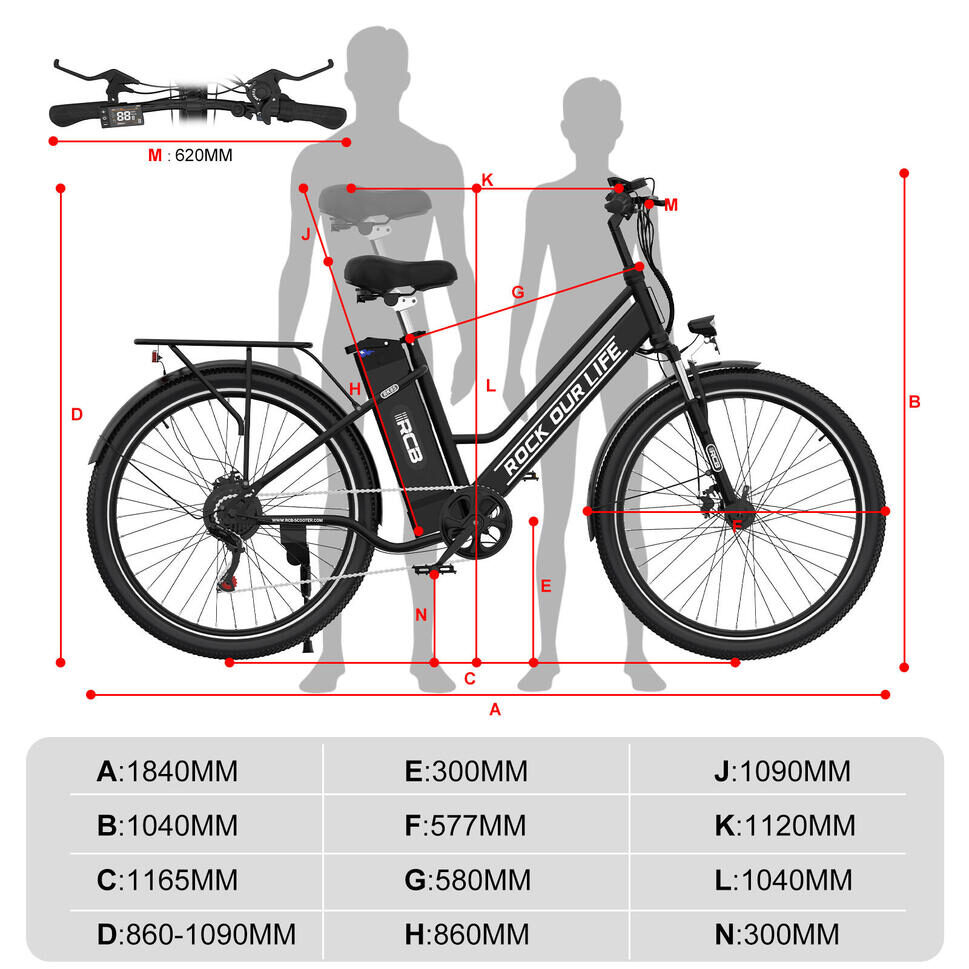 Rower elektryczny RCB RK8S 26″ 250 W 36 V 10,4 Ah – zasięg 50 km, hamulce tarczowe, stalowa rama 4 Rower elektryczny RCB RK8S 26″ 250 W 36 V 10,4 Ah – zasięg 50 km, hamulce tarczowe, stalowa rama - obrazek 4