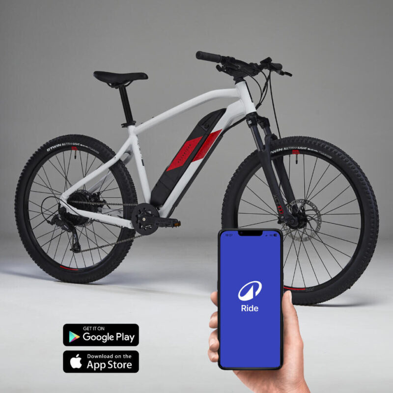 Alternative view of Rower Elektryczny Górski Rockrider E-ST100 27.5" – 250W, 380Wh, Amortyzacja, Dożywotnia Gwarancja