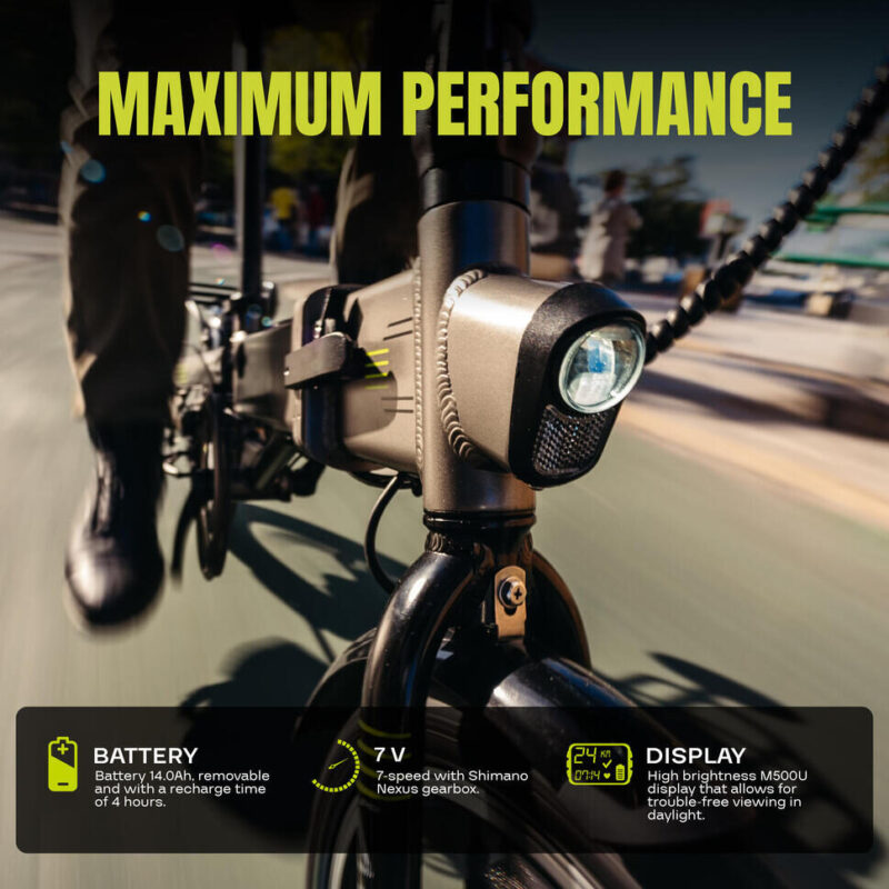 Alternative view of Flebi Supra 4.0+ składany rower elektryczny 16" – zasięg do 90 km