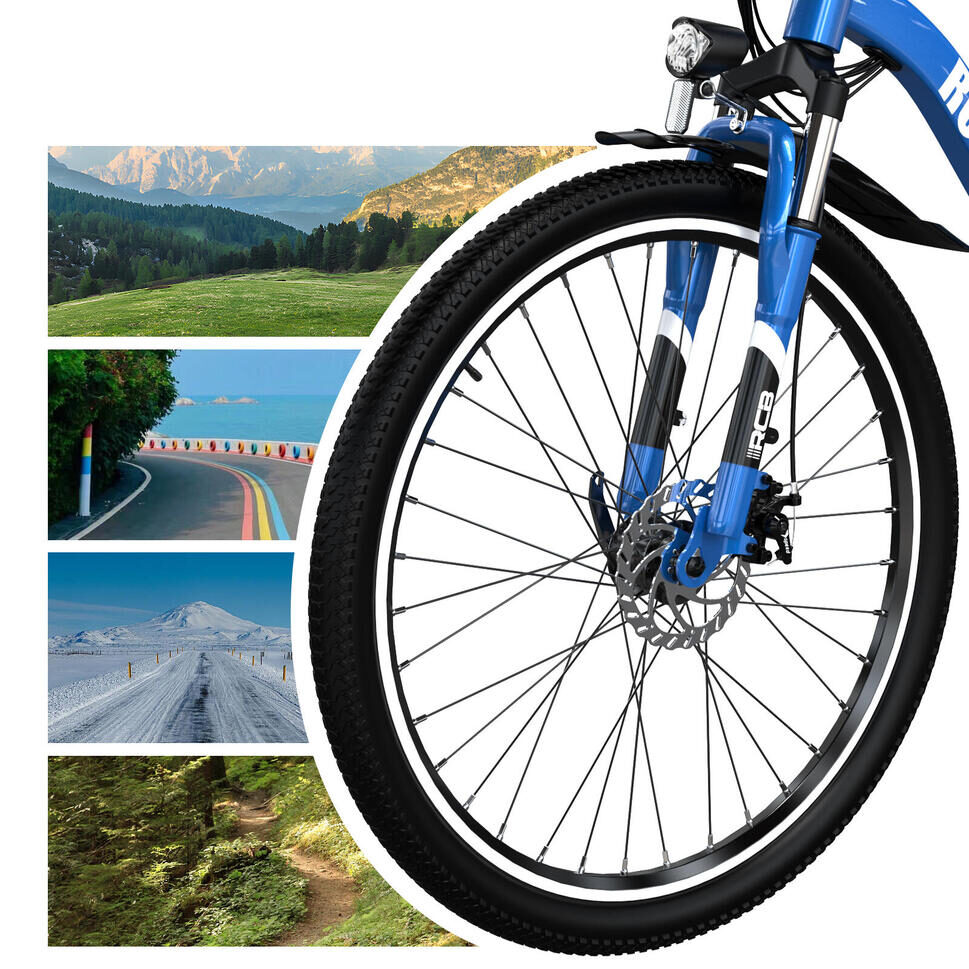 Rower elektryczny RCB-RK15 26″ 250 W – zasięg 30–50 km, 7 biegów, hamulce tarczowe 4 Rower elektryczny RCB-RK15 26″ 250 W – zasięg 30–50 km, 7 biegów, hamulce tarczowe - obrazek 4